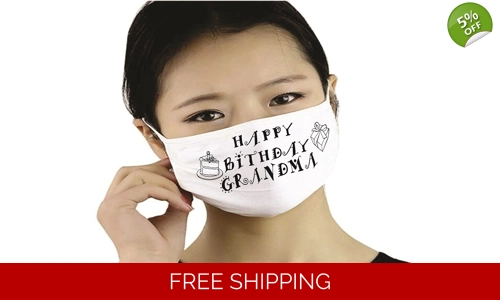 Happy Birthday Grandma Face Masks Cotton Washeable Social Distancing